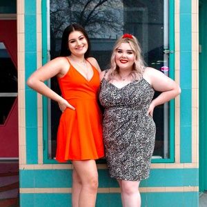 Plus Size Cheeta Print Homecoming Dress